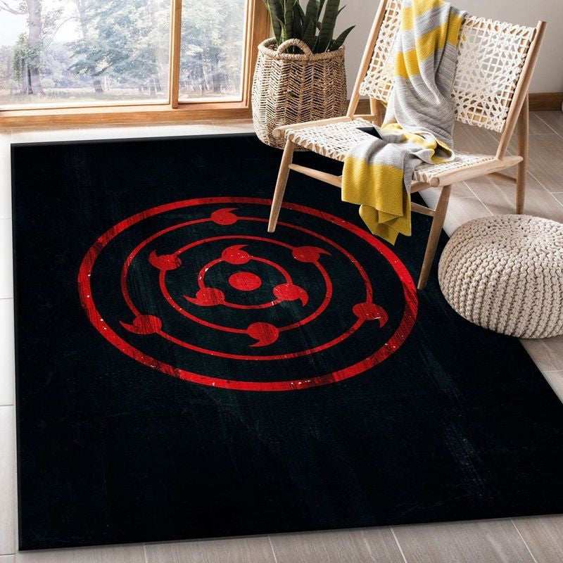 Naruto Uchiha Mangekyou Sharingan 1 Teppich, Teppiche - Outdoor Teppich, Teppich Wohnzimmer, Küchenteppich, Kinderzimmer, Modern
