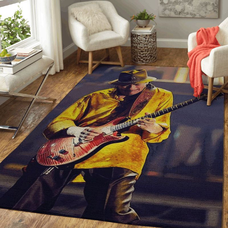 Carlos Santana On Stage Music Artist Art Teppich, Teppiche - Outdoor Teppich, Teppich Wohnzimmer, Küchenteppich, Kinderzimmer, Modern