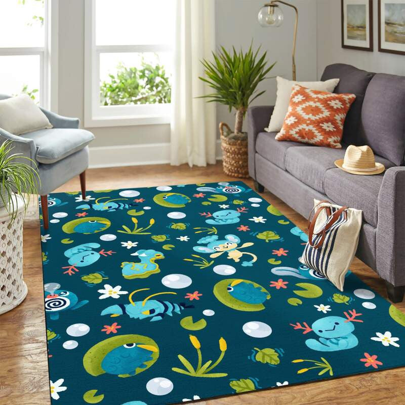 Pokemon Water Teppich, Teppiche - Outdoor Teppich, Teppich Wohnzimmer, Küchenteppich, Kinderzimmer, Modern