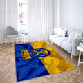 Flag Of Solingen Silk Texture Teppich, Teppiche - Blau-Gelbe Seidenflagge Outdoor Teppich, Teppich Wohnzimmer, Küchenteppich, Kinderzimmer, Modern