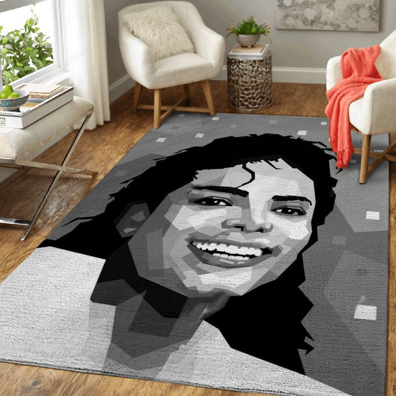 Michael Jackson Smile Music Art Teppich, Teppiche - Outdoor Teppich, Teppich Wohnzimmer, Küchenteppich, Kinderzimmer, Modern