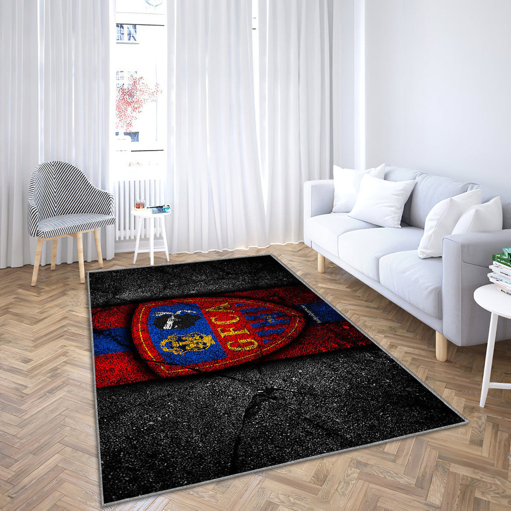 Gazelec Ajaccio Fc Teppich, Teppiche - Outdoor-Teppich Schwarzer Stein, Wohnzimmerteppich, Küchenteppich, Kinderzimmer, Modern