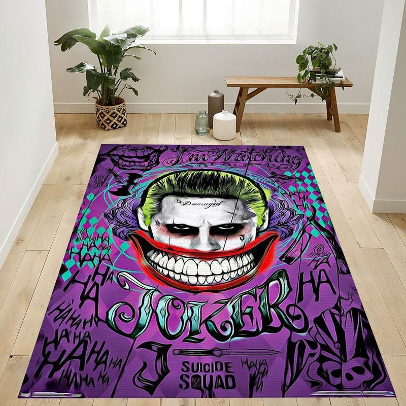 Joker Dc Comics Movie Suicide Squad Joker 2 Teppich, Teppiche - Outdoor Teppich, Teppich Wohnzimmer, Küchenteppich, Kinderzimmer, Modern