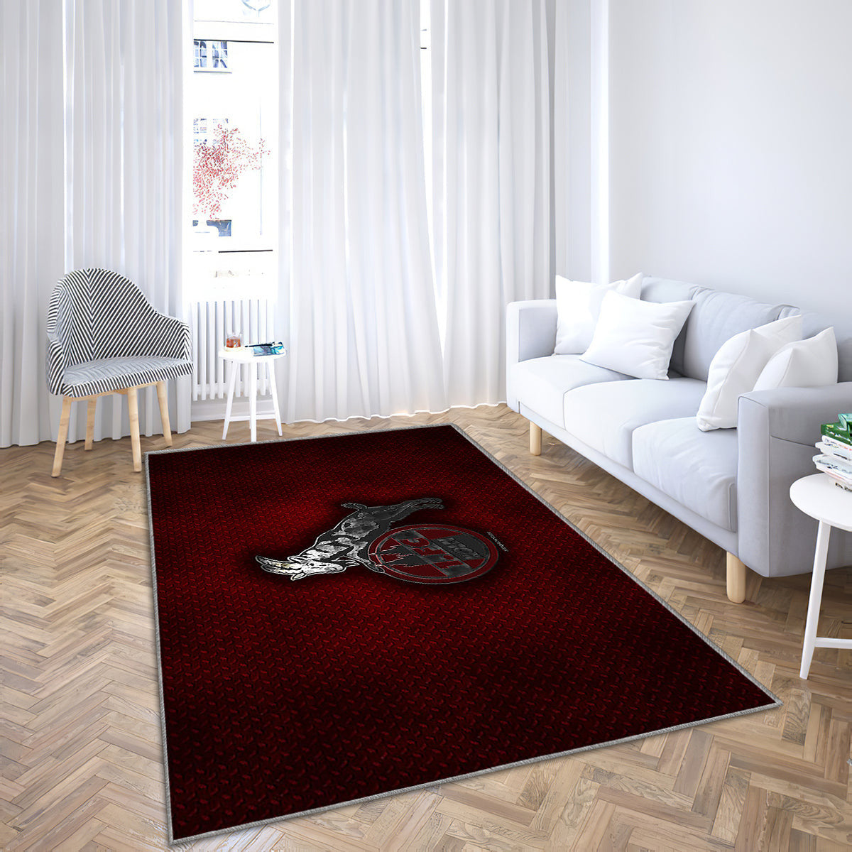 Koln Fc Teppich, Teppiche - Rotes Metall Outdoor Teppich, Teppich Wohnzimmer, Küchenteppich, Kinderzimmer, Modern