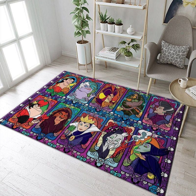 Disney Villains1001 Teppich, Teppiche - Outdoor Teppich, Teppich Wohnzimmer, Küchenteppich, Kinderzimmer, Modern