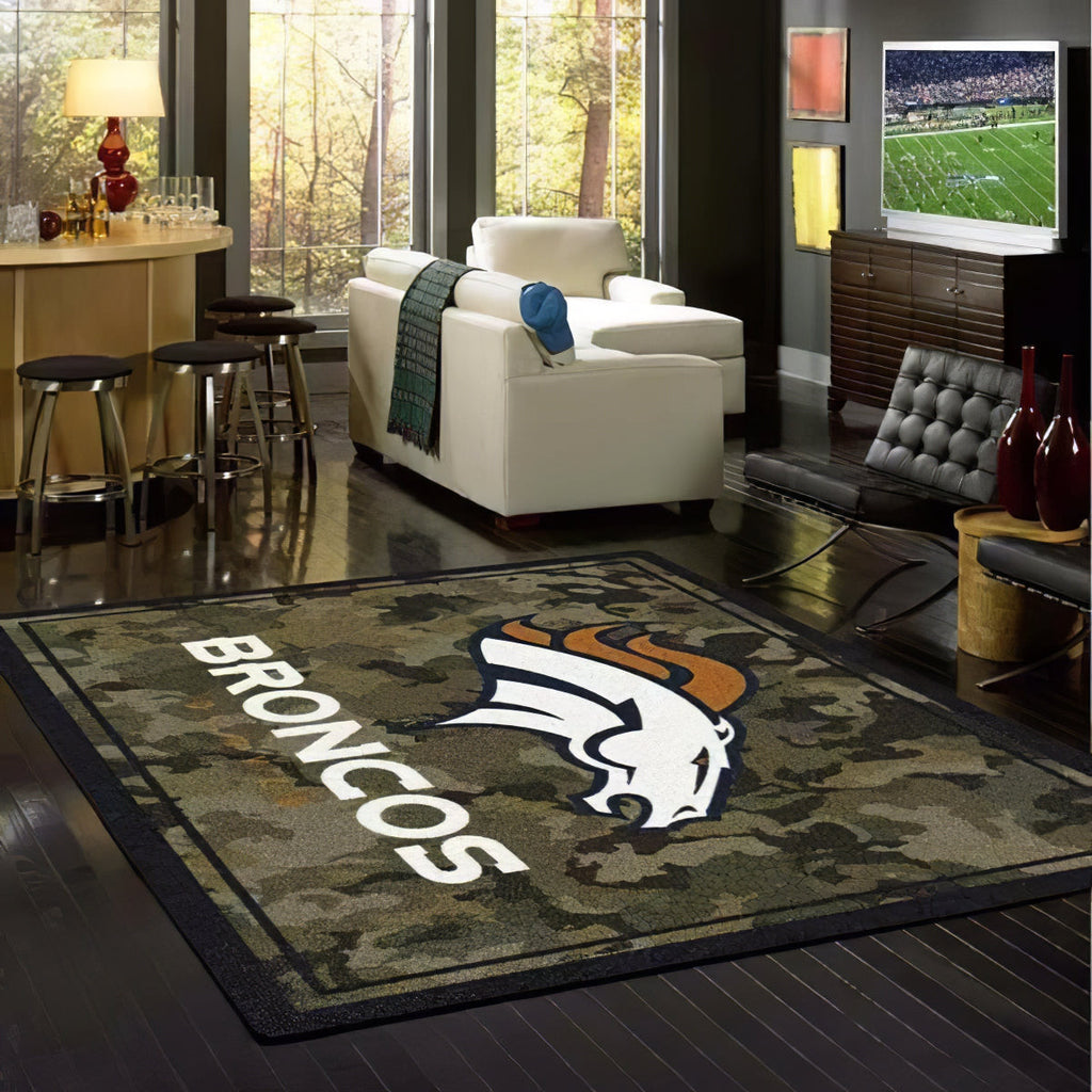 Denver Broncos 1 Teppich, Teppiche - Outdoor Teppich, Teppich Wohnzimmer, Küchenteppich, Kinderzimmer, Modern