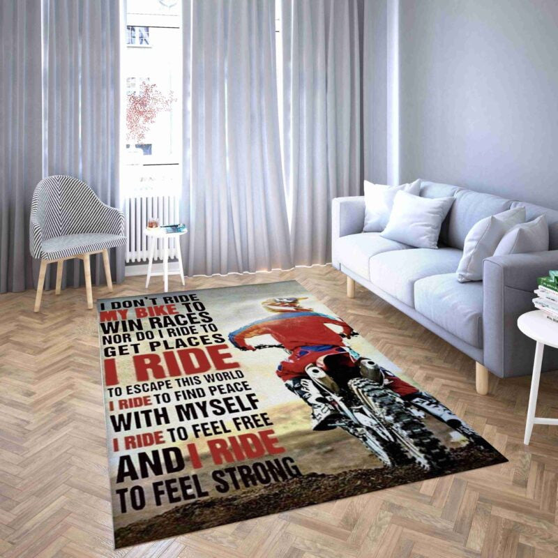 Plakat Ich Fahre Nicht Mit Dem Fahrrad Teppich, Teppiche - Outdoor Teppich, Teppich Wohnzimmer, Küchenteppich, Kinderzimmer, Modern