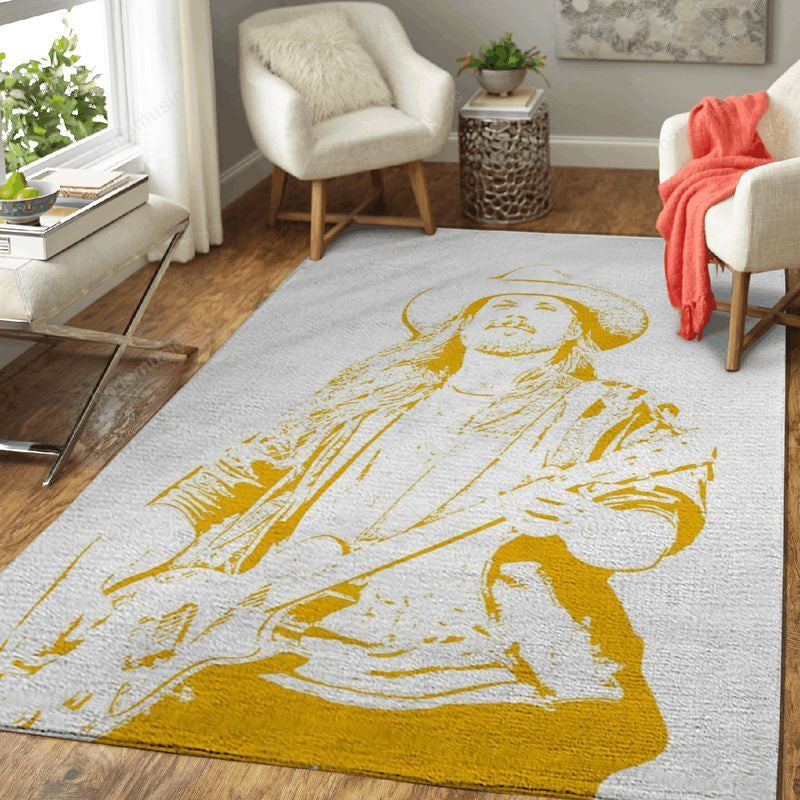 Lukas Nelson Gold Music Art Teppich, Teppiche - Outdoor Teppich, Teppich Wohnzimmer, Küchenteppich, Kinderzimmer, Modern