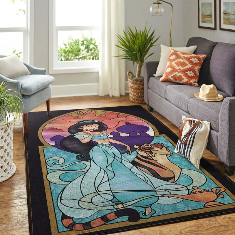 Jasmine Disney Princess Teppich, Teppiche - Outdoor Teppich, Teppich Wohnzimmer, Küchenteppich, Kinderzimmer, Modern