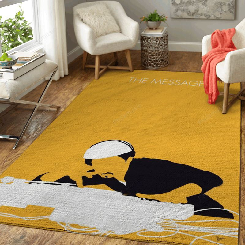 My Grandmaster Flash Minimal Music Artwork Minimal Music Artworks Art Teppich, Teppiche - Outdoor Teppich, Teppich Wohnzimmer, Küchenteppich, Kinderzimmer, Modern