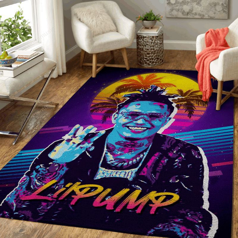 Lil Pump Music Lil Pump Art Teppich, Teppiche - Outdoor Teppich, Teppich Wohnzimmer, Küchenteppich, Kinderzimmer, Modern