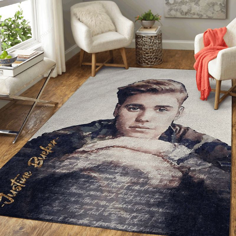 Justin Bieber Music Art Ii Teppich, Teppiche - Outdoor Teppich, Teppich Wohnzimmer, Küchenteppich, Kinderzimmer, Modern