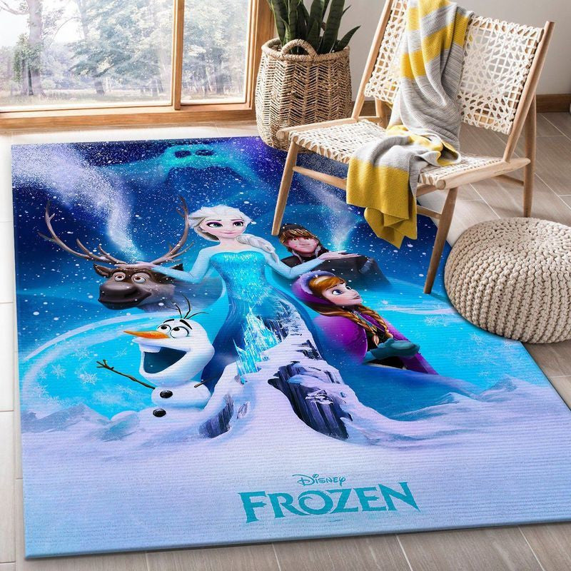 Frozen Movies Elsa And Anna 2 Teppich, Teppiche - Outdoor Teppich, Teppich Wohnzimmer, Küchenteppich, Kinderzimmer, Modern