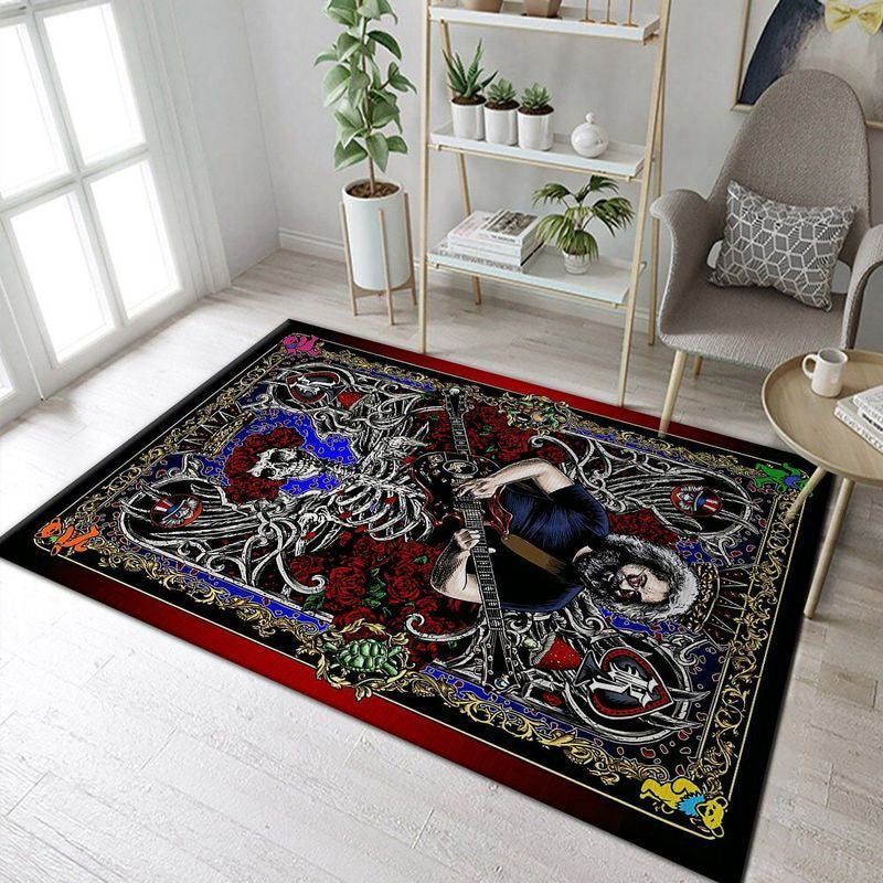 Grateful Dead Band 5 Teppich, Teppiche - Outdoor Teppich, Teppich Wohnzimmer, Küchenteppich, Kinderzimmer, Modern