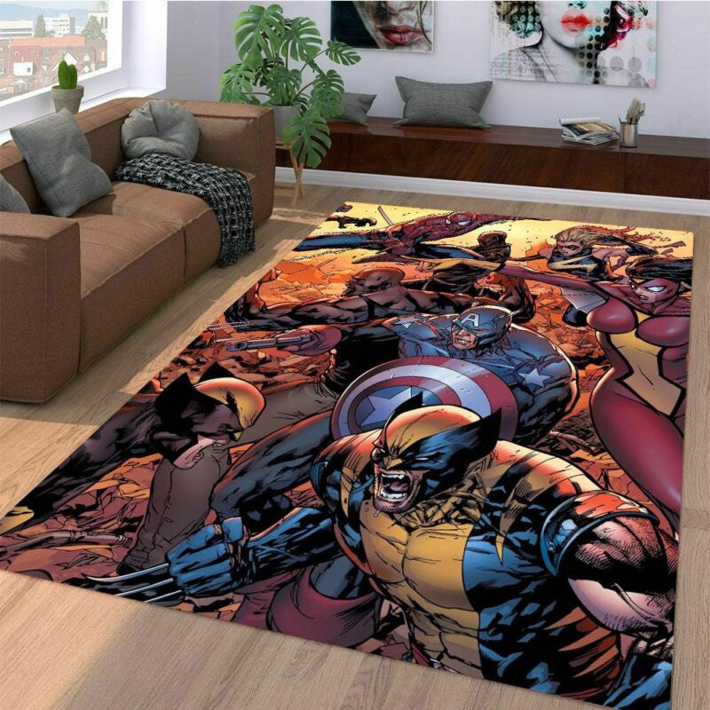 Marvel Comic Superheroes Teppich, Teppiche - Outdoor Teppich, Teppich Wohnzimmer, Küchenteppich, Kinderzimmer, Modern