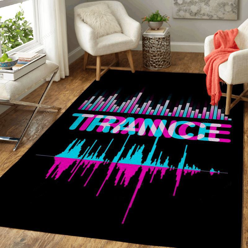 Music Trance Music Art Teppich, Teppiche - Outdoor Teppich, Teppich Wohnzimmer, Küchenteppich, Kinderzimmer, Modern
