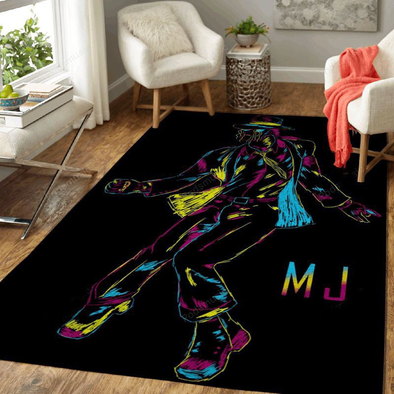 Michael Jackson Line Art Music Art Teppich, Teppiche - Outdoor Teppich, Teppich Wohnzimmer, Küchenteppich, Kinderzimmer, Modern
