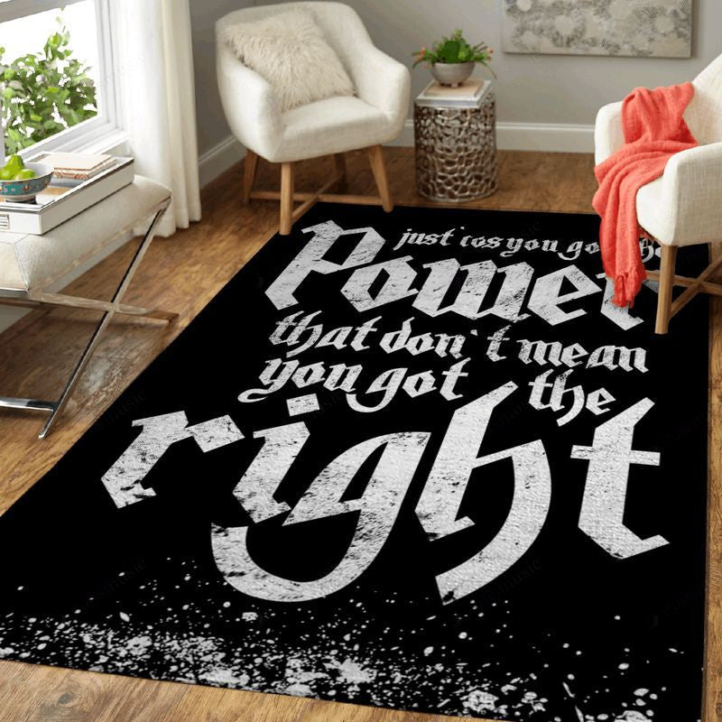 Just Cos You Got The Power Music Art Teppich, Teppiche - Outdoor Teppich, Teppich Wohnzimmer, Küchenteppich, Kinderzimmer, Modern