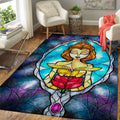 Beauty And The Beast Disney 2 Teppich, Teppiche - Outdoor Teppich, Teppich Wohnzimmer, Küchenteppich, Kinderzimmer, Modern