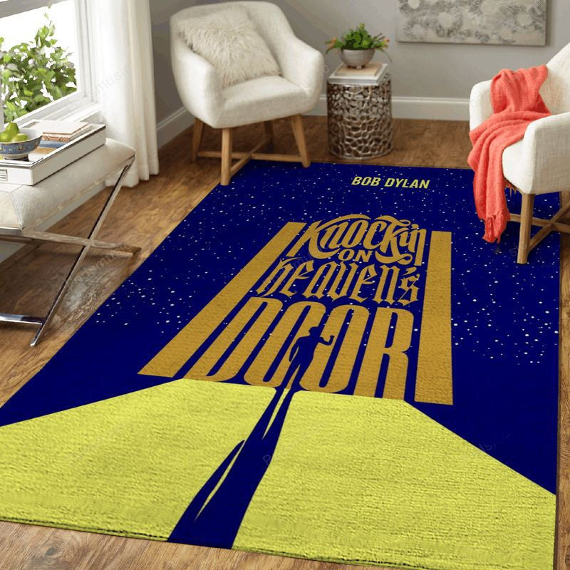Knockin On Heavens Door Bob Dylan Music Art Teppich, Teppiche - Outdoor Teppich, Teppich Wohnzimmer, Küchenteppich, Kinderzimmer, Modern