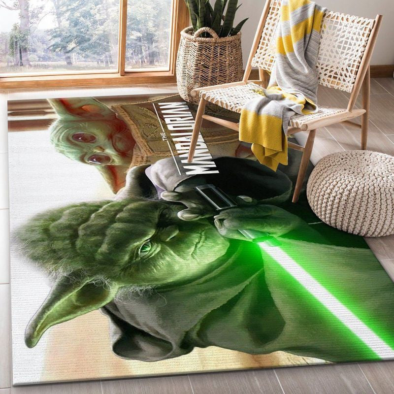 Baby Yoda Ver5 Teppich, Teppiche - Outdoor Teppich, Teppich Wohnzimmer, Küchenteppich, Kinderzimmer, Modern