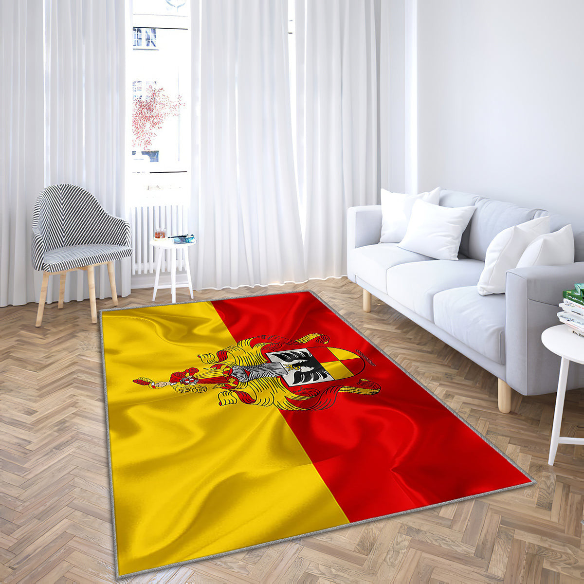 Hildesheim Flagge Seidentextur Teppich, Teppiche - Seidenfahne Outdoor-Teppich, Wohnzimmerteppich, Küchenteppich, Kinderzimmer, Modern
