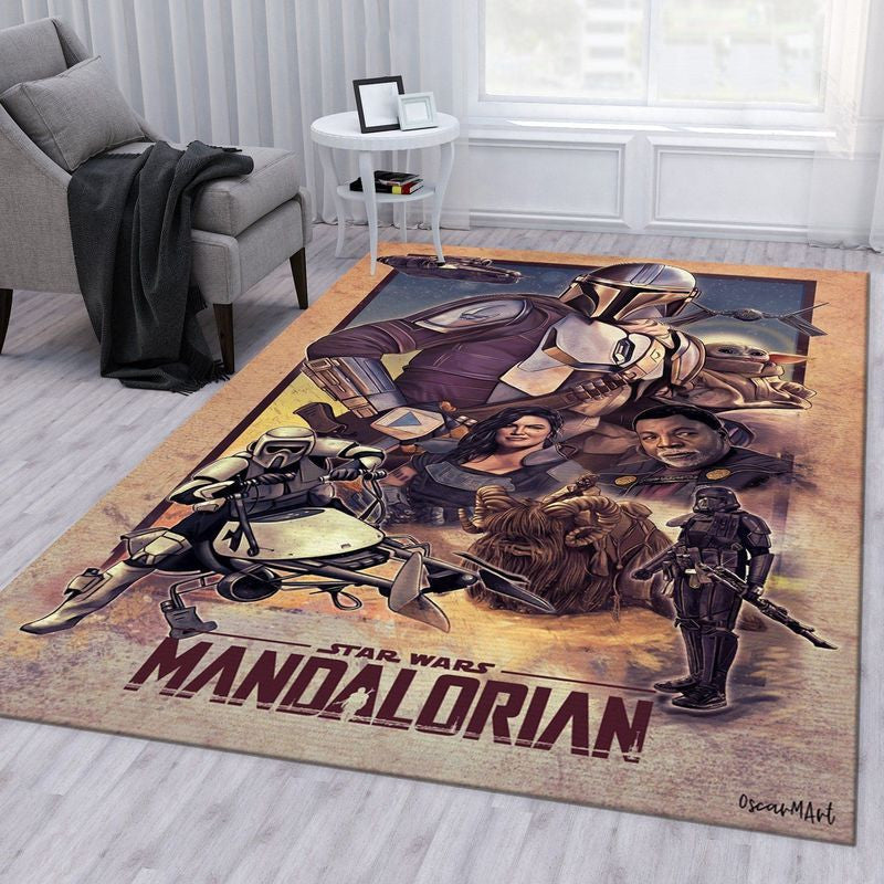 Mandalorian Baby Yoda Star Wars 11 Teppich, Teppiche - Outdoor Teppich, Teppich Wohnzimmer, Küchenteppich, Kinderzimmer, Modern