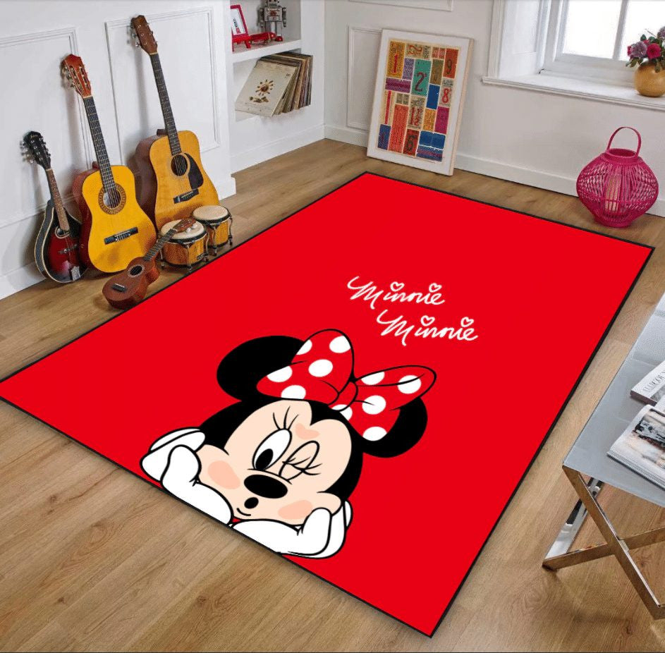 Disney Mickey Minnie Mouse 17 Teppich, Teppiche - Outdoor Teppich, Teppich Wohnzimmer, Küchenteppich, Kinderzimmer, Modern