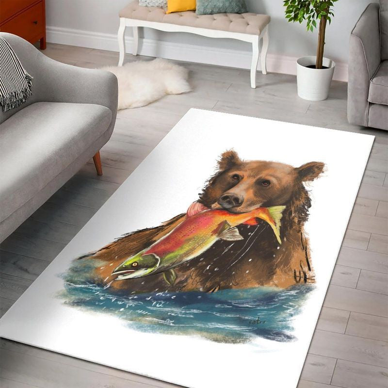 Brown Bear Teppich, Teppiche - Outdoor Teppich, Teppich Wohnzimmer, Küchenteppich, Kinderzimmer, Modern