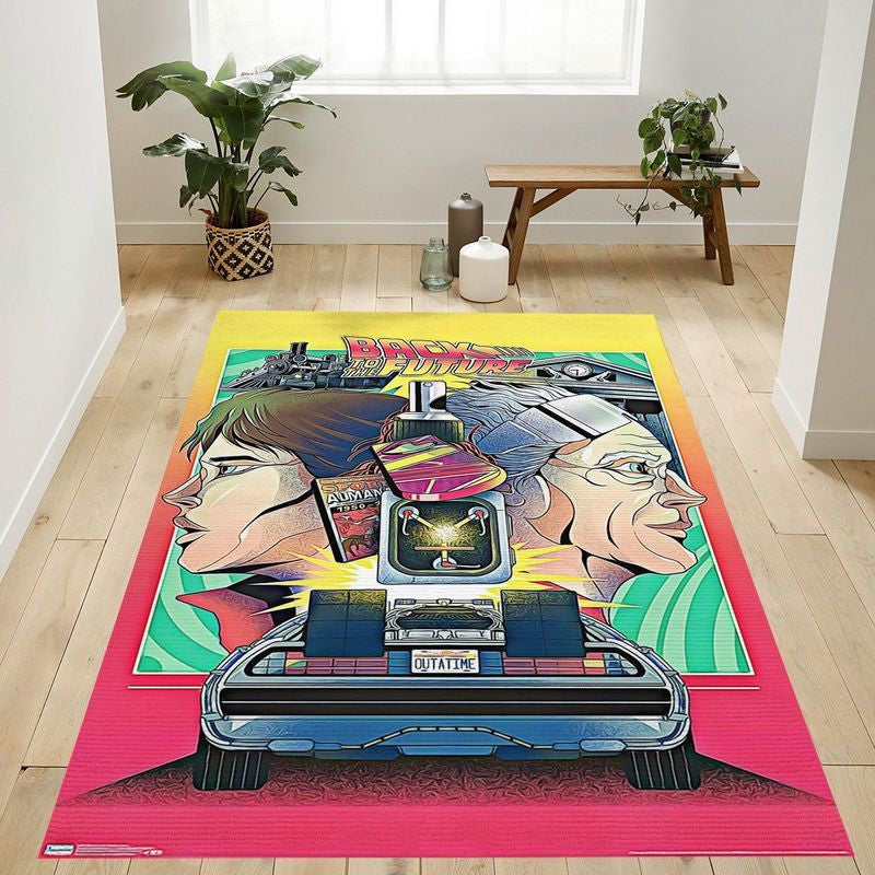 Marty Mcfly Emmett Brown Back To The Future Icons Teppich, Teppiche - Outdoor Teppich, Teppich Wohnzimmer, Küchenteppich, Kinderzimmer, Modern