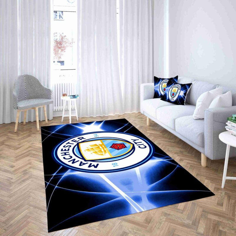 Manchester City Fußballverein Scheinen E Teppich, Teppiche - Outdoor Teppich, Teppich Wohnzimmer, Küchenteppich, Kinderzimmer, Modern