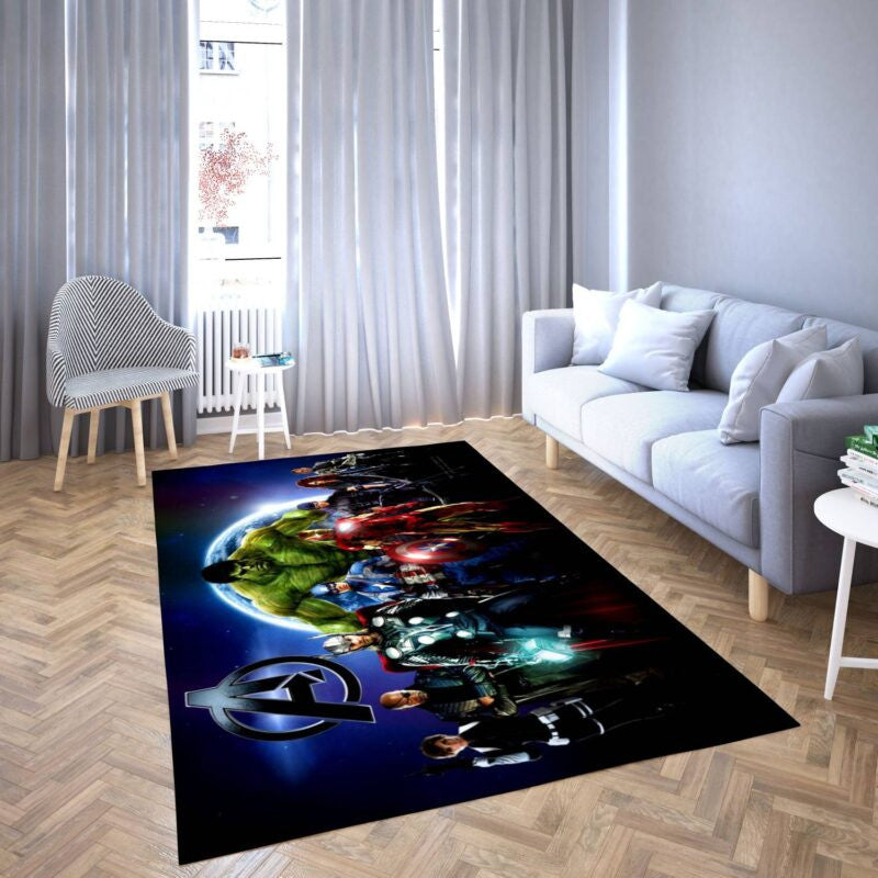 Marvel Avengers Alle Helden 52 Teppich, Teppiche - Outdoor Teppich, Teppich Wohnzimmer, Küchenteppich, Kinderzimmer, Modern