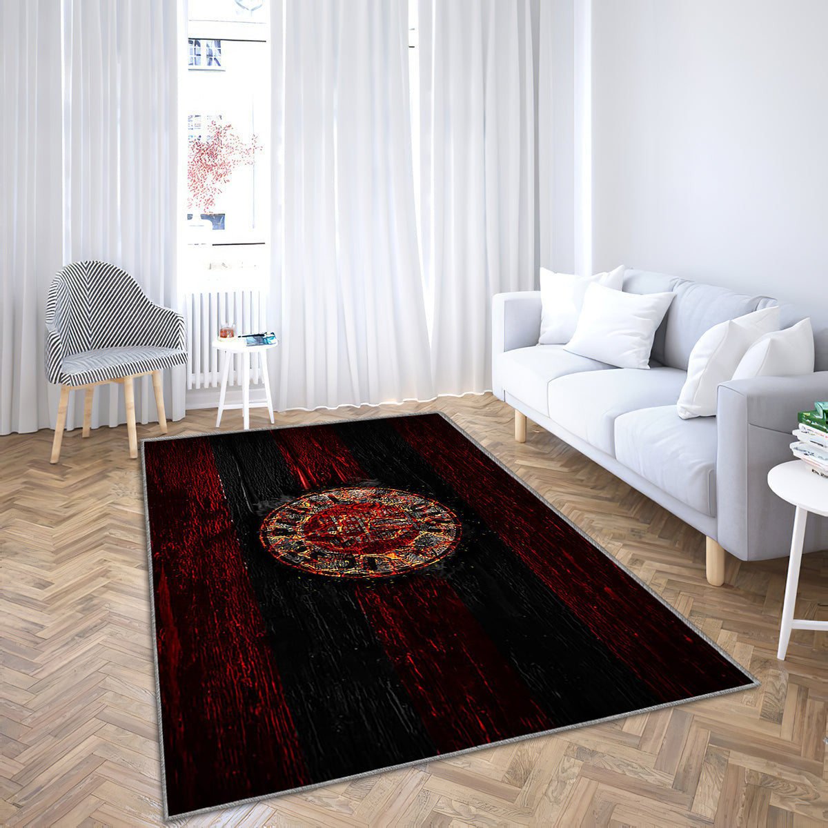 St. Pauli FC Teppich, Teppiche - Feuer-Logo Outdoor-Teppich, Wohnzimmerteppich, Küchenteppich, Kinderzimmer, modern
