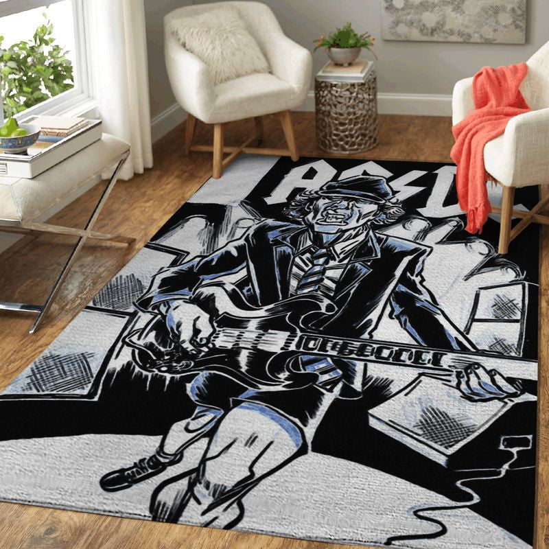 Acdc Band Art Teppich, Teppiche - Outdoor Teppich, Teppich Wohnzimmer, Küchenteppich, Kinderzimmer, Modern