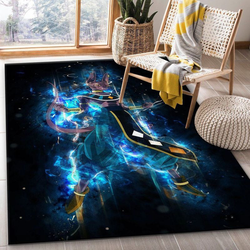 Beerus Aura Instinct Dragon Ball Teppich, Teppiche - Outdoor Teppich, Teppich Wohnzimmer, Küchenteppich, Kinderzimmer, Modern