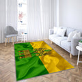 Flag Of Recklinghausen Silk Texture Teppich, Teppiche - Gelbgrüne Seidenflagge Outdoor Teppich, Teppich Wohnzimmer, Küchenteppich, Kinderzimmer, Modern