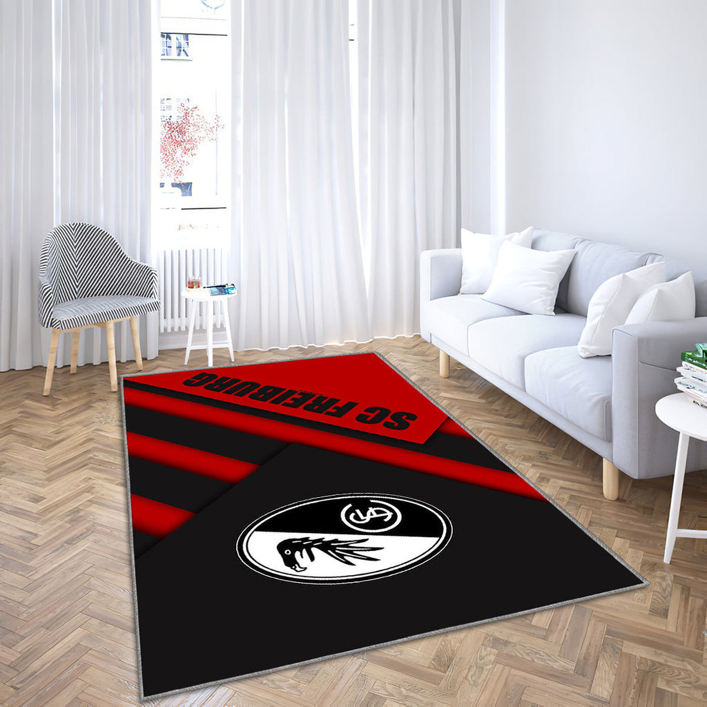 Sc Freiburg Material Design Teppich, Teppiche - Emblem Outdoor Teppich, Teppich Wohnzimmer, Küchenteppich, Kinderzimmer, Modern