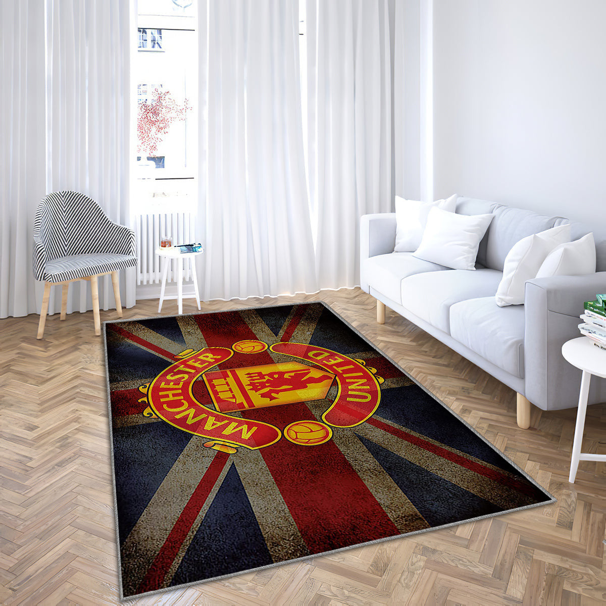 Manchester United FC Teppich, Teppiche - Emblem Outdoor-Teppich, Wohnzimmerteppich, Küchenteppich, Kinderzimmer, Modern