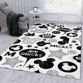 Minnie Mouse Black And White1001 Teppich, Teppiche - Outdoor Teppich, Teppich Wohnzimmer, Küchenteppich, Kinderzimmer, Modern