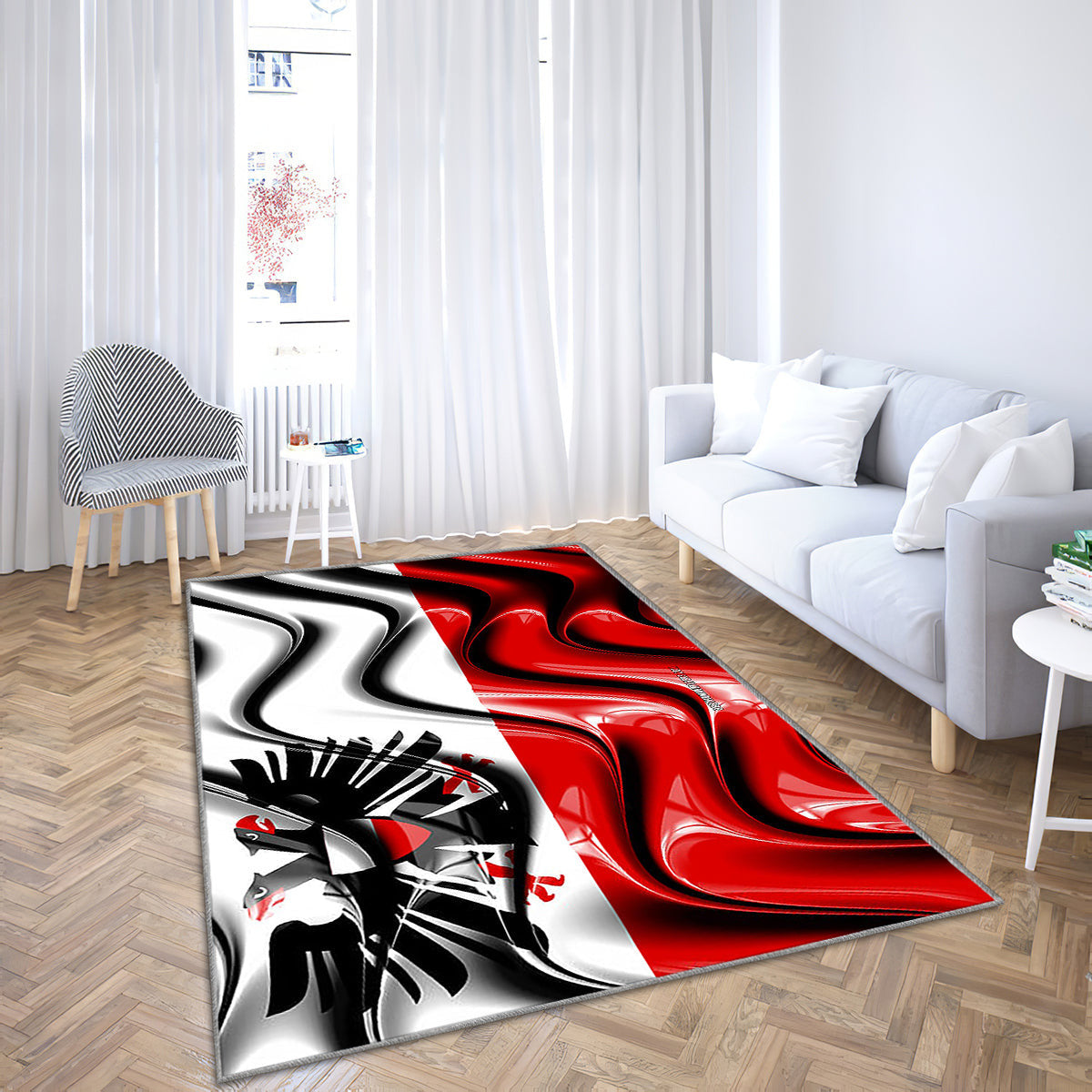 Lübeck Flagge Städte Deutschlands Teppich, Teppiche - Europa Outdoor Teppich, Wohnzimmerteppich, Küchenteppich, Kinderzimmer, Modern