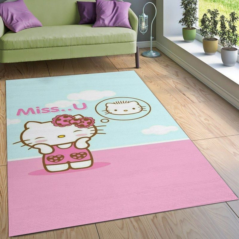 Hello Kitty 17 Teppich, Teppiche - Outdoor Teppich, Teppich Wohnzimmer, Küchenteppich, Kinderzimmer, Modern
