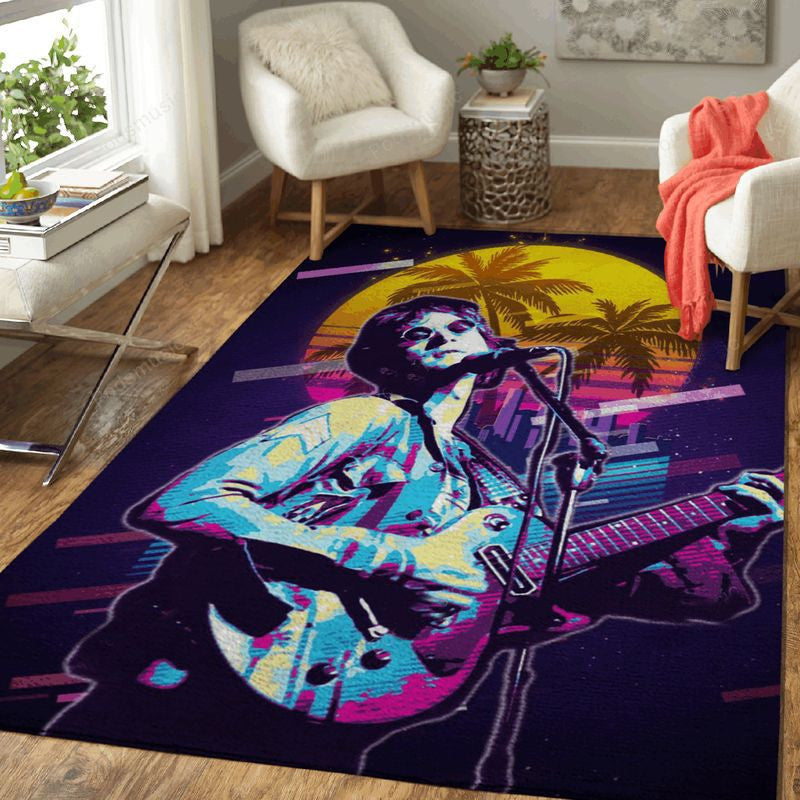 John Winston Ono Lennon Artwork Music Synthwave 80S Art Teppich, Teppiche - Outdoor Teppich, Teppich Wohnzimmer, Küchenteppich, Kinderzimmer, Modern