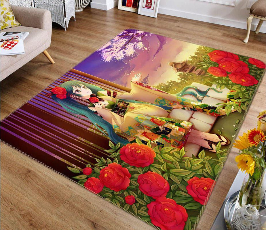 Hatsune Miku Anime 28 Teppich, Teppiche - Outdoor Teppich, Teppich Wohnzimmer, Küchenteppich, Kinderzimmer, Modern