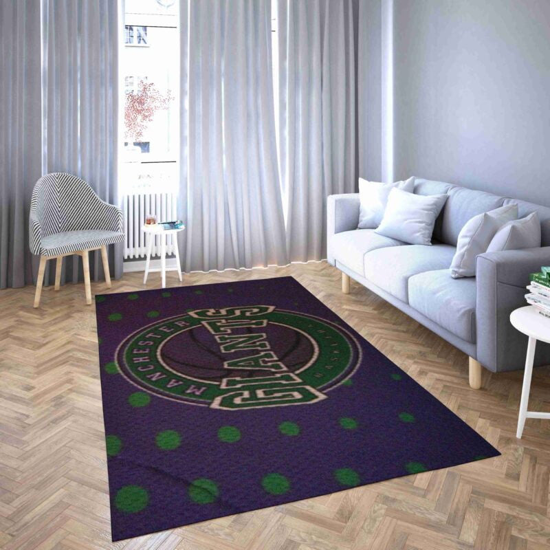 Manchester Giants Basketball Club Logo Grune Tupfen E Teppich, Teppiche - Outdoor Teppich, Teppich Wohnzimmer, Küchenteppich, Kinderzimmer, Modern