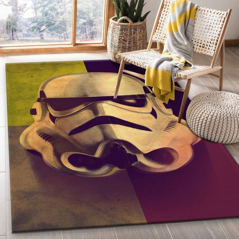 Helmet Sepia Star Wars Teppich, Teppiche - Outdoor Teppich, Teppich Wohnzimmer, Küchenteppich, Kinderzimmer, Modern
