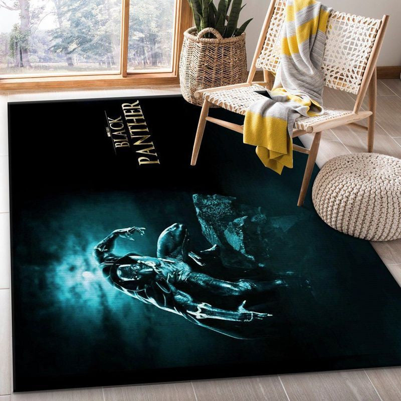 Black Panther Marvel 2 Teppich, Teppiche - Outdoor Teppich, Teppich Wohnzimmer, Küchenteppich, Kinderzimmer, Modern