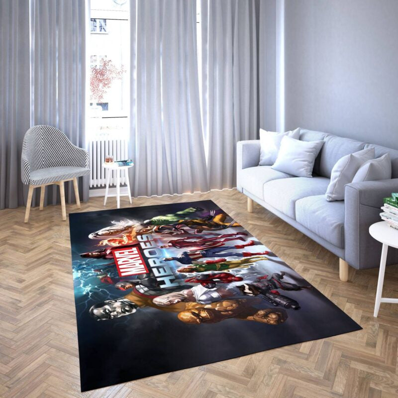 Marvel Avengers Alle Helden 41 Teppich, Teppiche - Outdoor Teppich, Teppich Wohnzimmer, Küchenteppich, Kinderzimmer, Modern