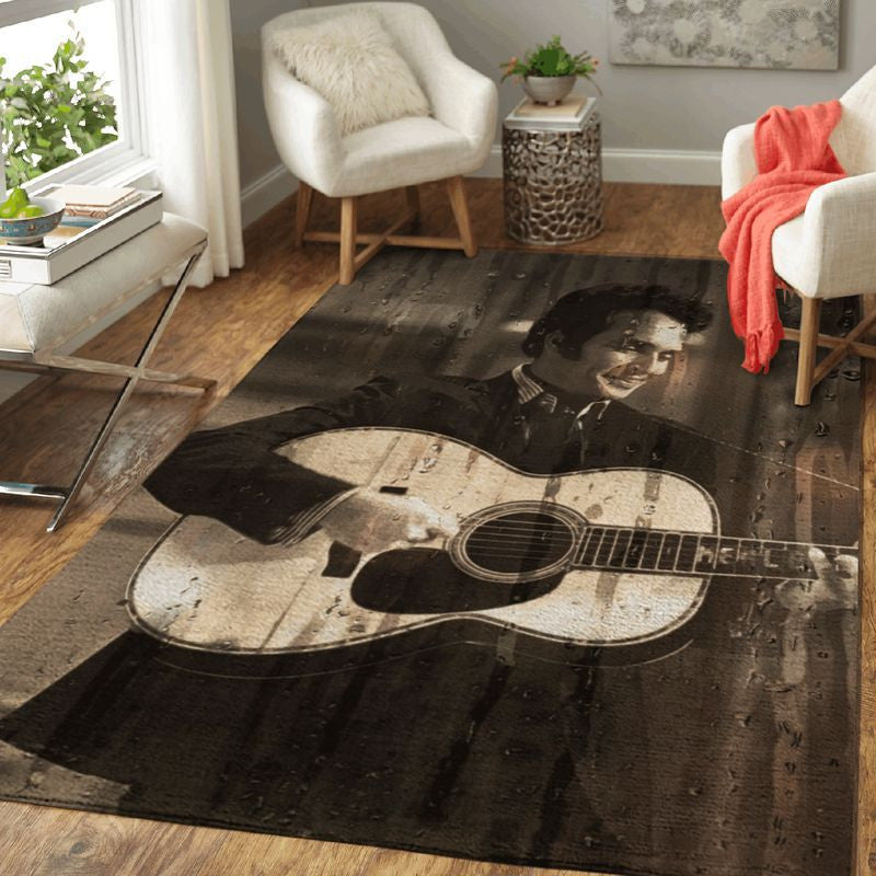 Merle Haggard American Country Singer Songwriter Art Teppich, Teppiche - Outdoor Teppich, Teppich Wohnzimmer, Küchenteppich, Kinderzimmer, Modern