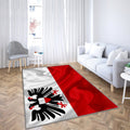 Flag Of Lubeck Silk Texture Teppich, Teppiche - Weiße Rote Seidenflagge Outdoor Teppich, Teppich Wohnzimmer, Küchenteppich, Kinderzimmer, Modern