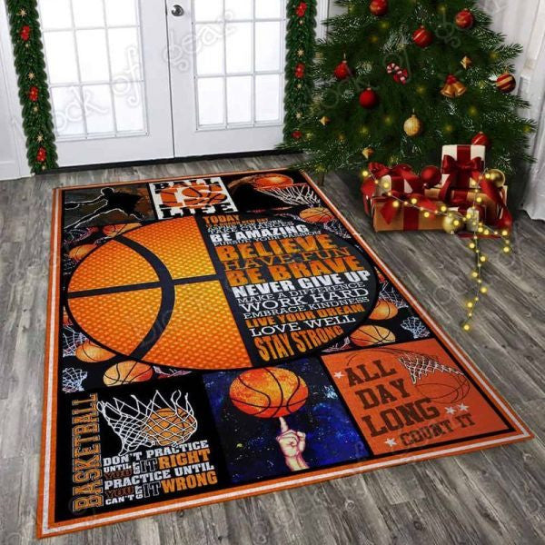 Glauben Sie Basketball Rechteck Teppich, Teppiche - Outdoor Teppich, Teppich Wohnzimmer, Küchenteppich, Kinderzimmer, Modern